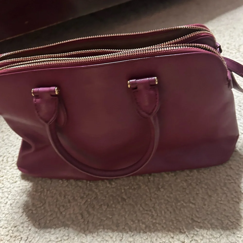 Ralph Lauren Burgundy Leather Satchel - Picture 5 of 12